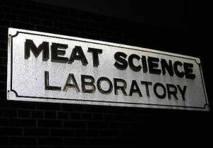 meat science laboratory lab sign in vitro meat